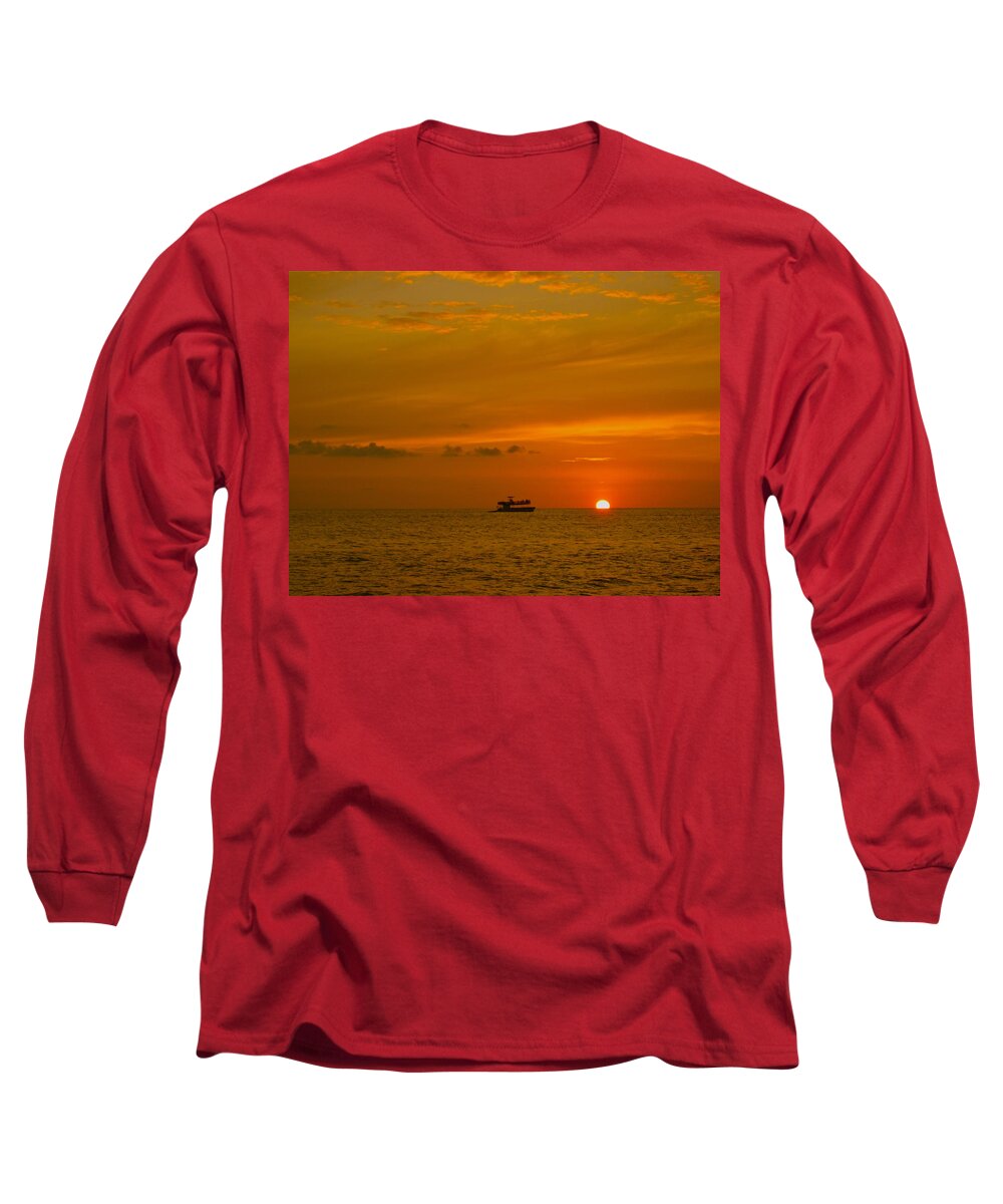 Sunset Long Sleeve T-Shirt featuring the photograph Costa Rica Sunset by Eric Tressler