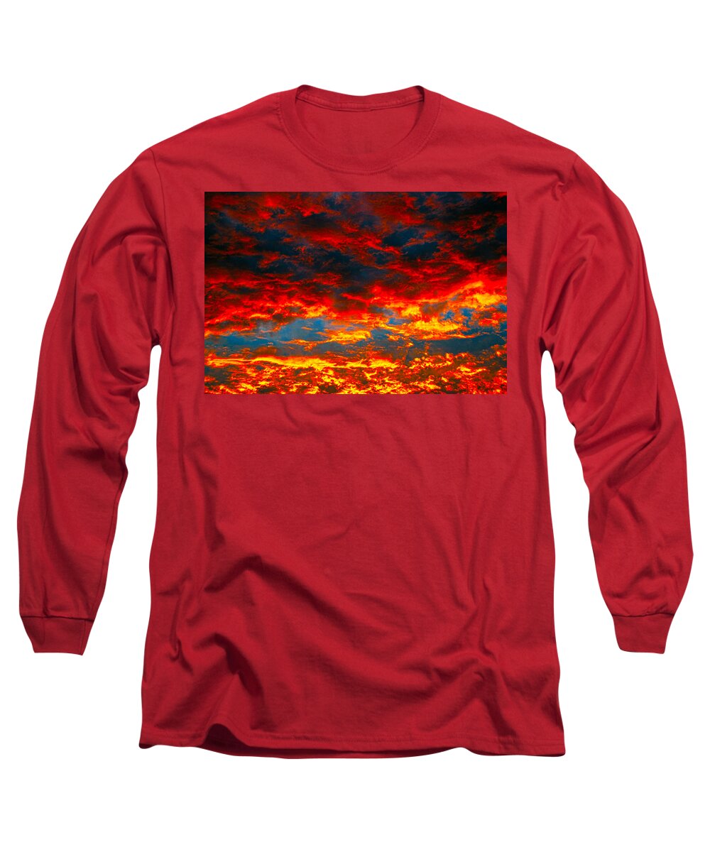 Red Clouds Long Sleeve T-Shirt featuring the photograph Red Clouds by Dragan Kudjerski