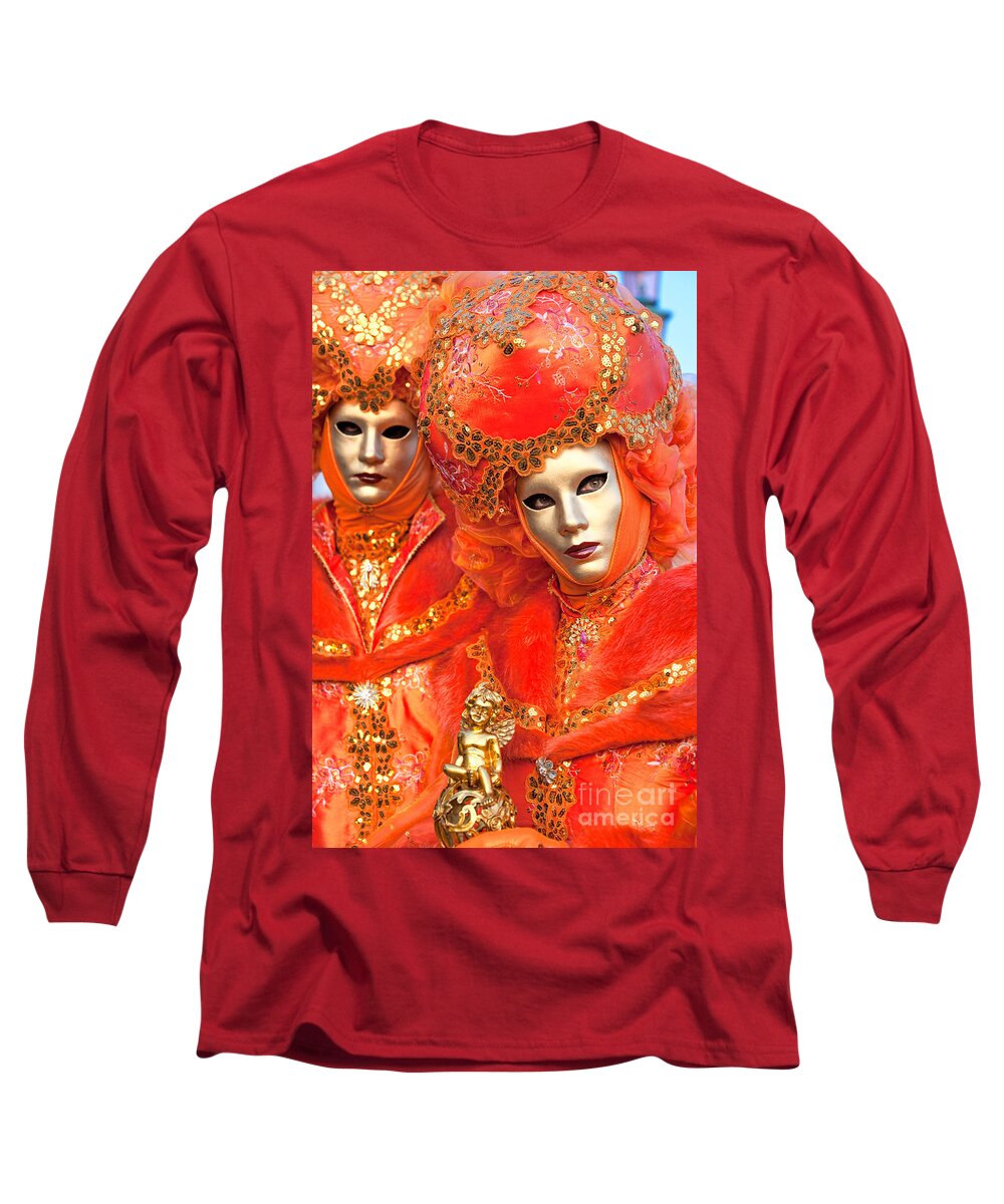 Carnaval Long Sleeve T-Shirt featuring the photograph Venice Masks by Luciano Mortula