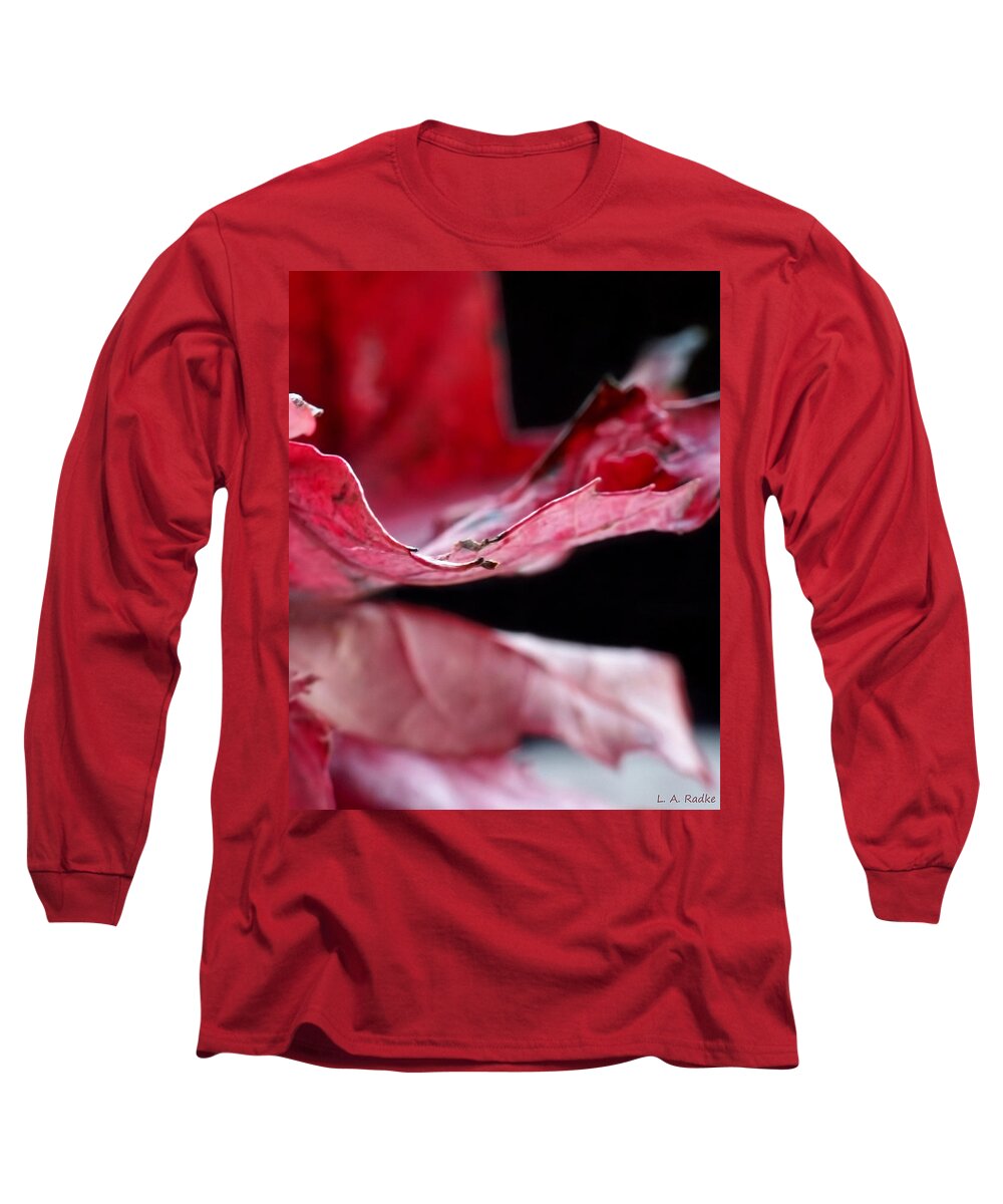 Abstract Long Sleeve T-Shirt featuring the photograph Leaf Study V #1 by Lauren Radke
