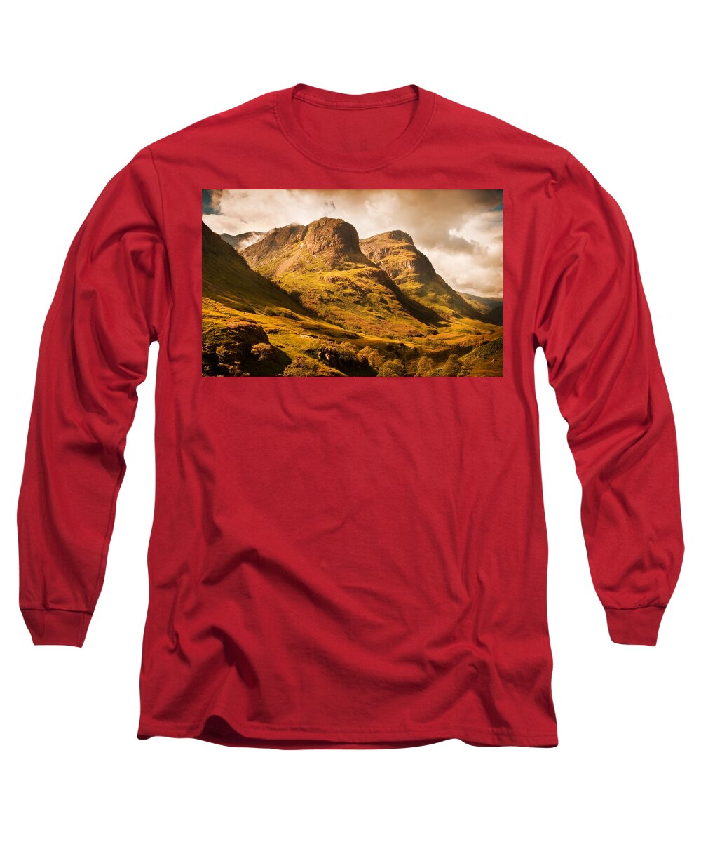 Scotland Long Sleeve T-Shirt featuring the photograph Three Sisters. Glencoe. Scotland #2 by Jenny Rainbow