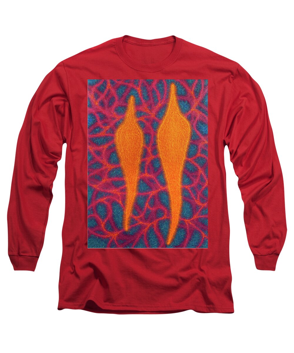 Color Long Sleeve T-Shirt featuring the painting Two One by Stephen Mauldin