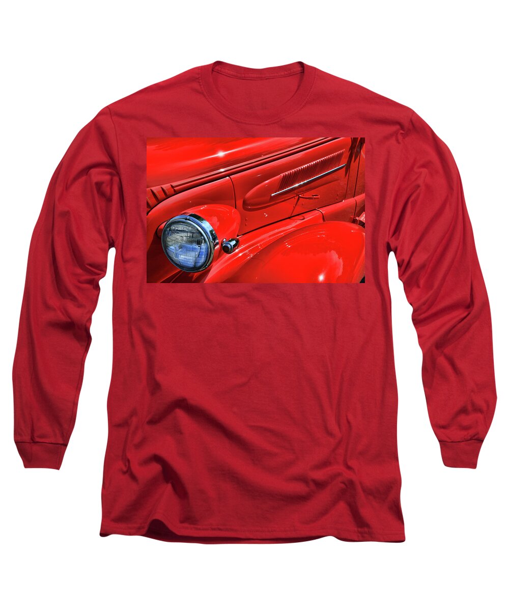 Chevrolet Long Sleeve T-Shirt featuring the photograph 1937 Chevrolet Master Left Quarter Panel by Allen Beatty