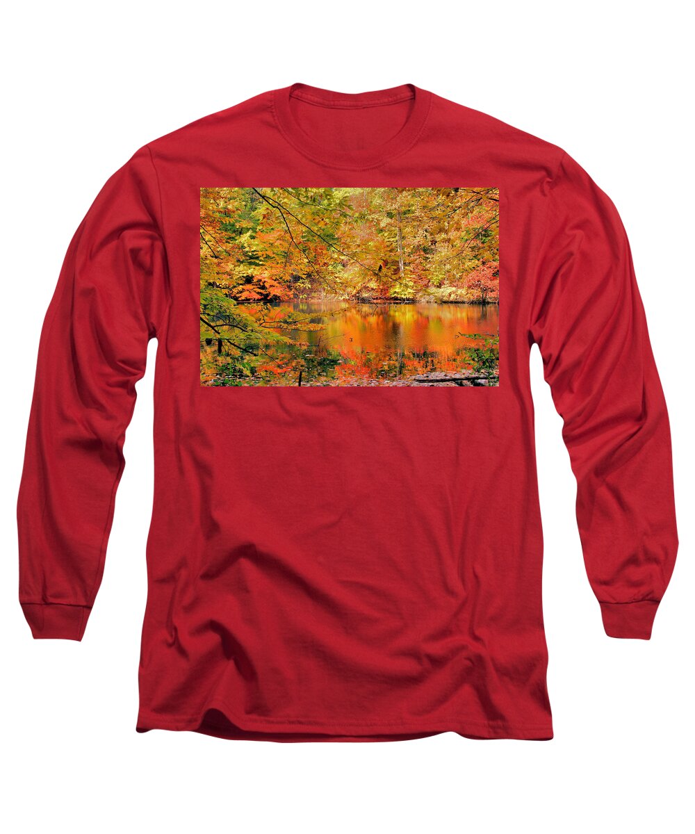 Autumn Long Sleeve T-Shirt featuring the photograph Autumn Reflections #2 by Kristin Elmquist
