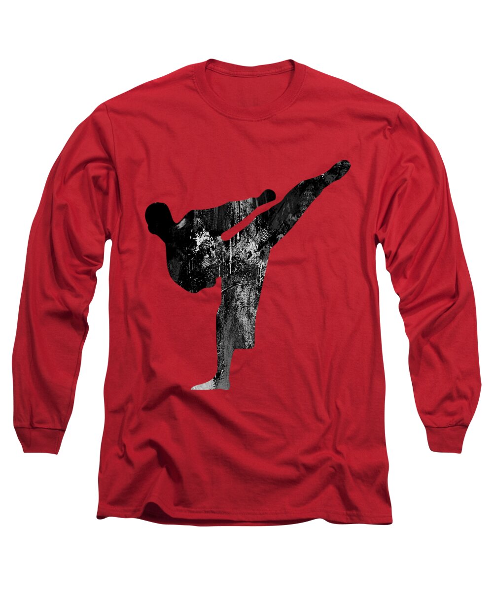 Martial Arts Long Sleeve T-Shirt featuring the mixed media Martial Arts Collection #6 by Marvin Blaine