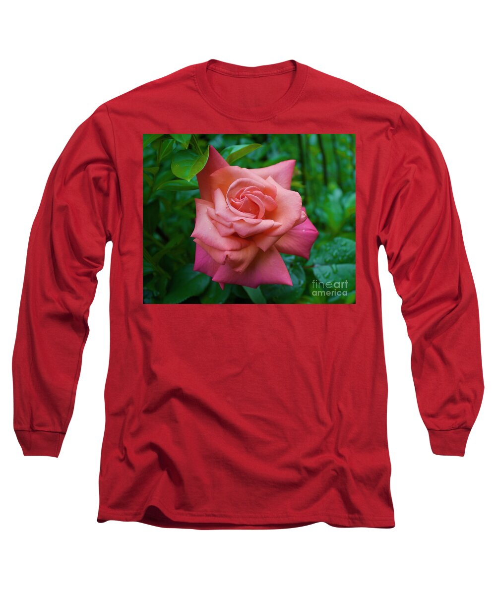 Rose Long Sleeve T-Shirt featuring the photograph A Rose in Spring by Alice Mainville