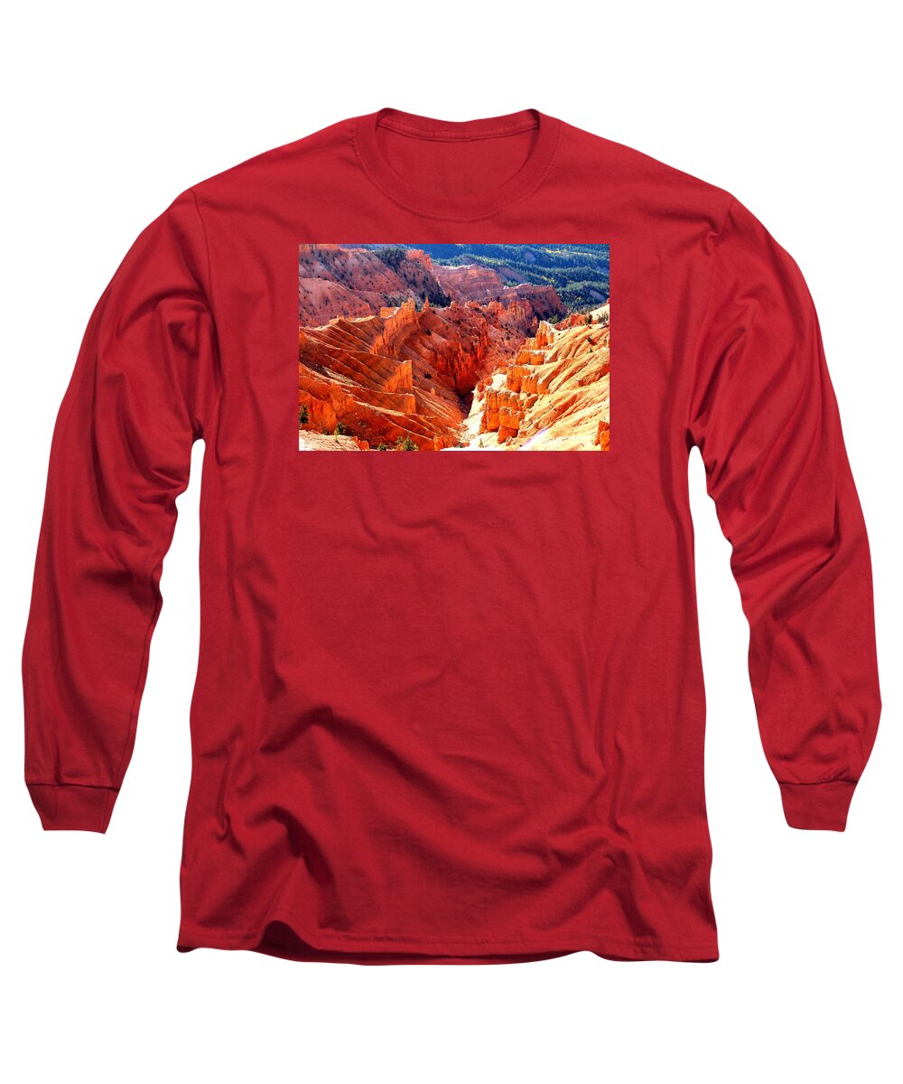 Brice Canyon Long Sleeve T-Shirt featuring the photograph A Slice of Brice by Charlene Reinauer