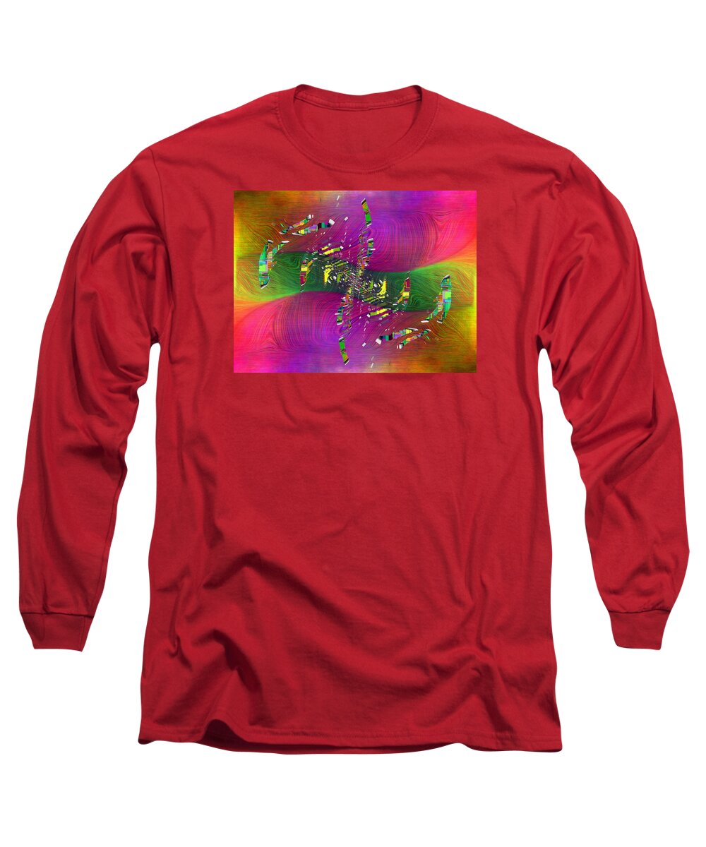 Abstract Long Sleeve T-Shirt featuring the digital art Abstract Cubed 357 by Tim Allen