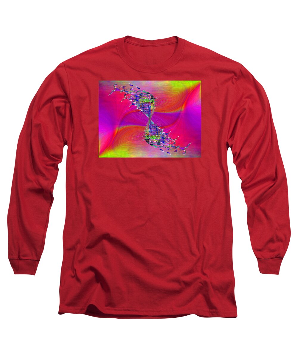 Abstract Long Sleeve T-Shirt featuring the digital art Abstract Cubed 377 by Tim Allen