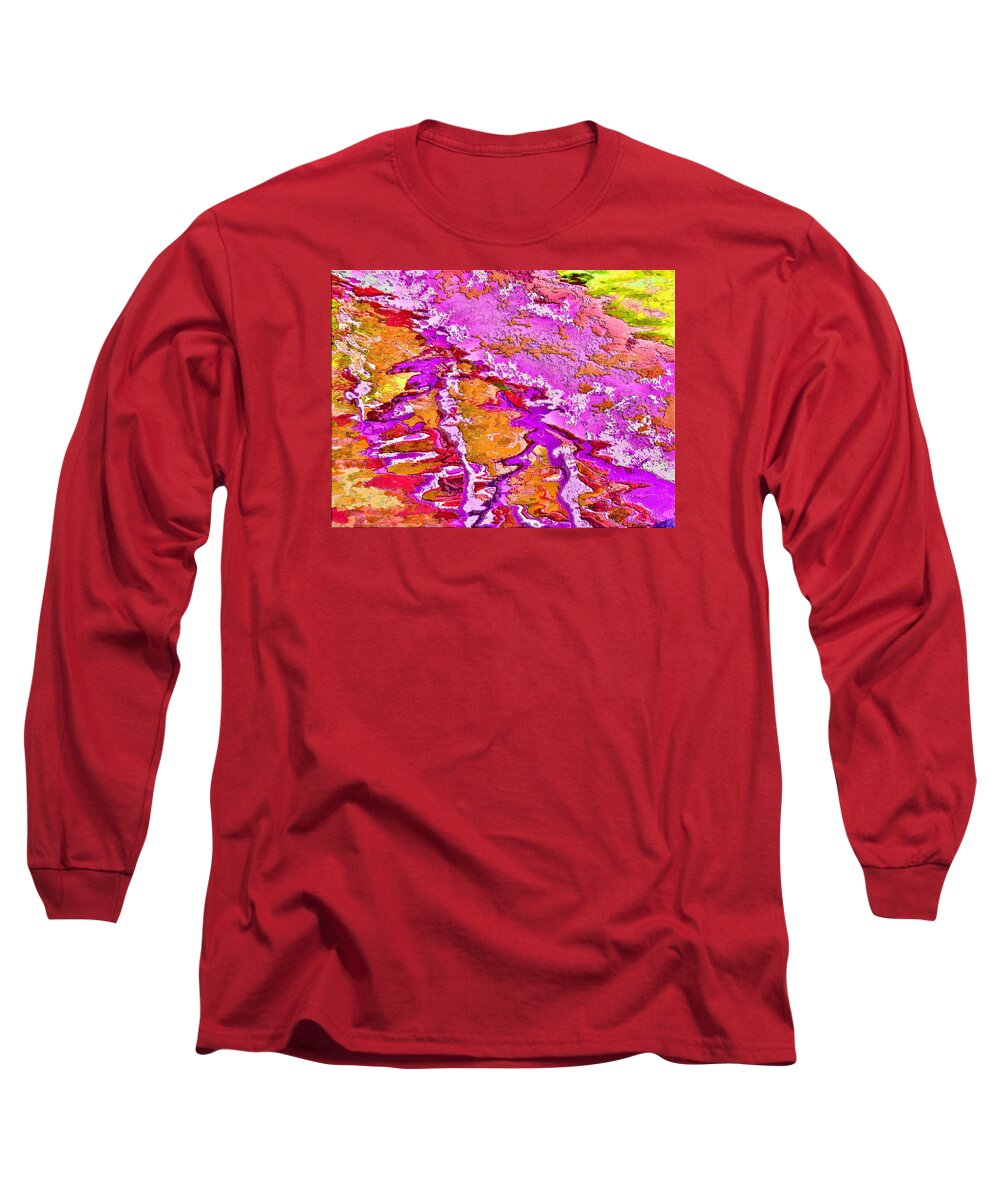 Abstract Long Sleeve T-Shirt featuring the photograph Abstract Reflections by Helaine Cummins