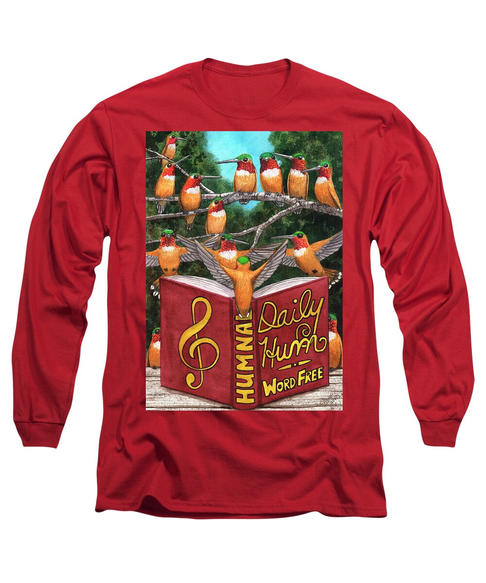 Choir Long Sleeve T-Shirt featuring the painting All together now. by Catherine G McElroy