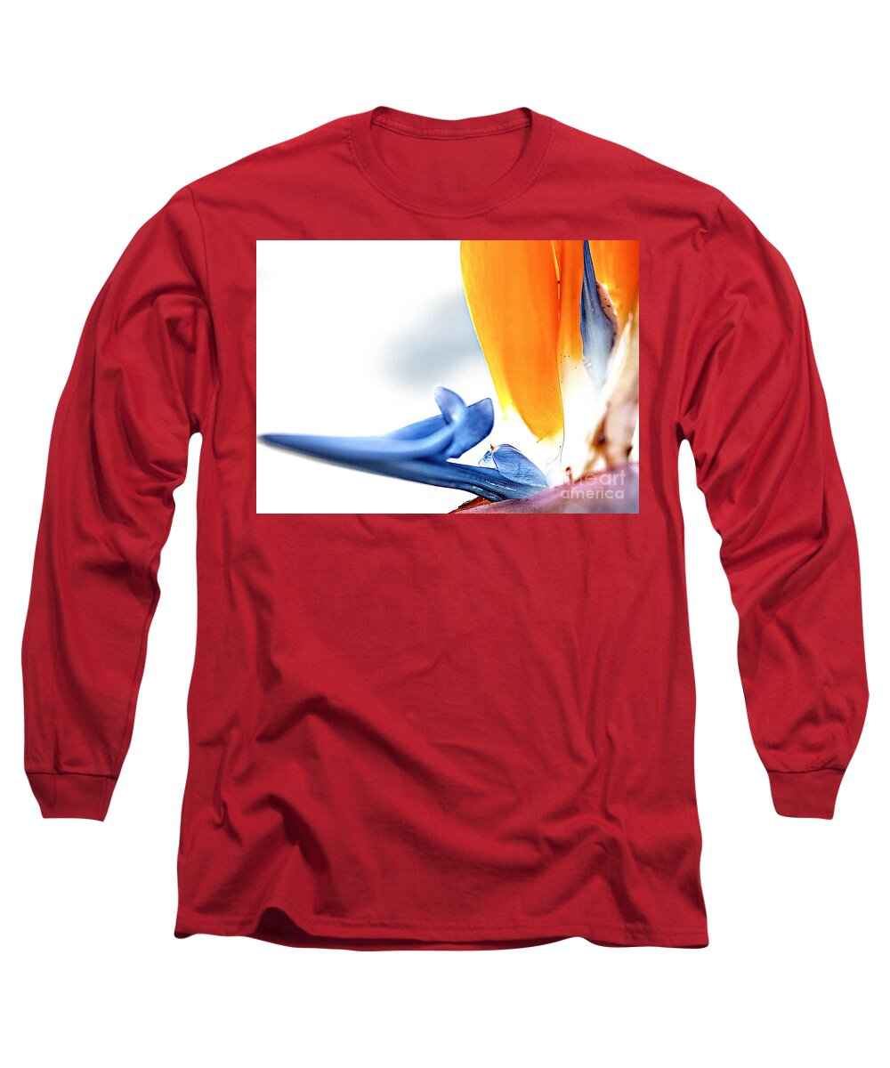 Flower Long Sleeve T-Shirt featuring the photograph Bird of Paradise Abstract by Sherry Hallemeier