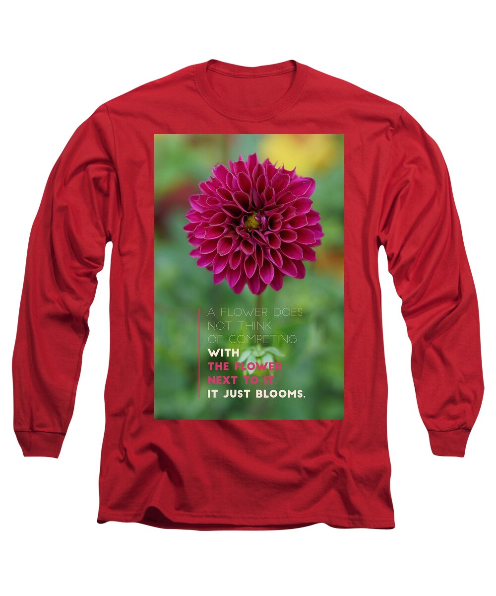 #flower Long Sleeve T-Shirt featuring the photograph Blooming Dahlia by Rebekah Zivicki