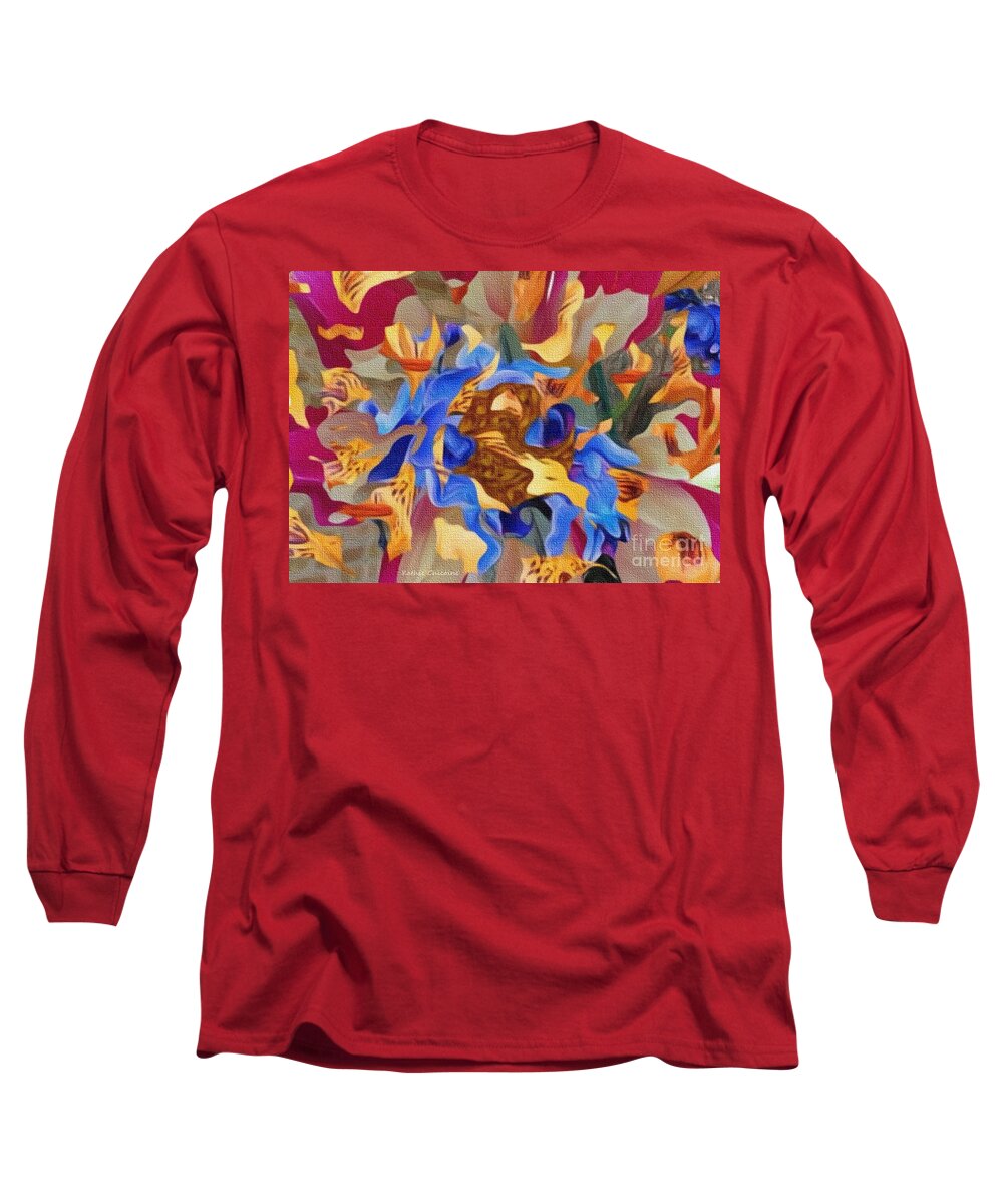 Photographic Art Long Sleeve T-Shirt featuring the digital art Blue Jazz by Kathie Chicoine