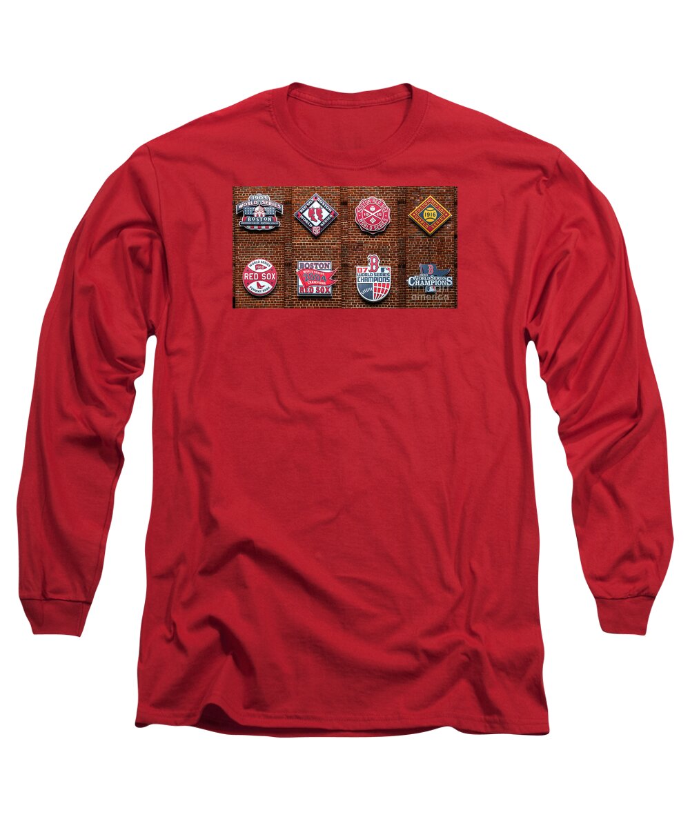 Boston Red Sox World Series Emblems Long Sleeve T-Shirt by Diane
