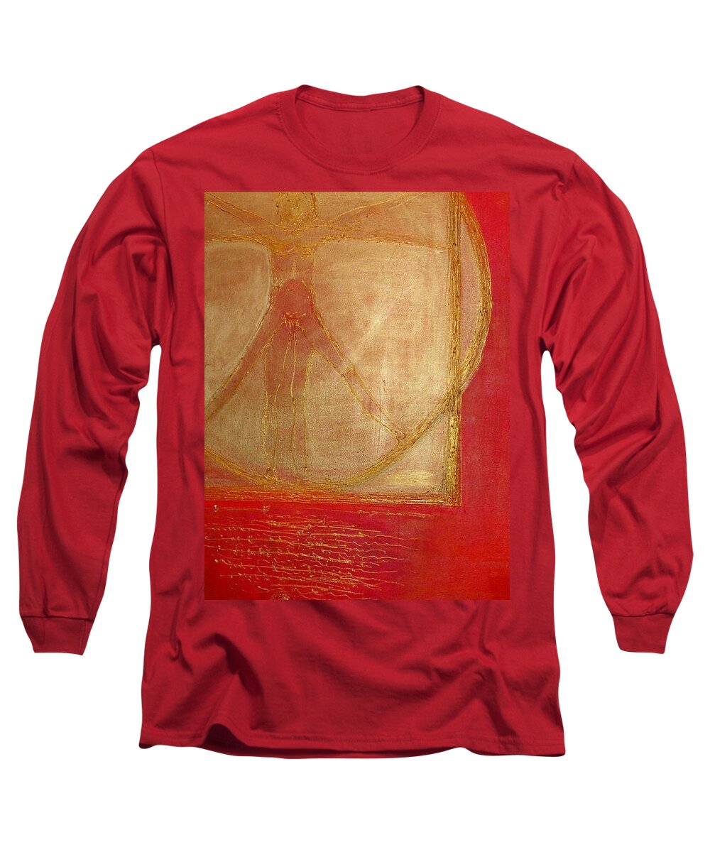 Long Sleeve T-Shirt featuring the painting Cannon Of Proportion by Lilliana Didovic