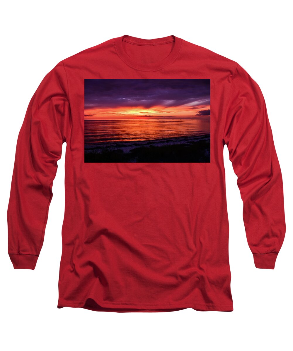 Chesapeake Long Sleeve T-Shirt featuring the photograph Chesapeake Bay Sunset by Nicole Lloyd