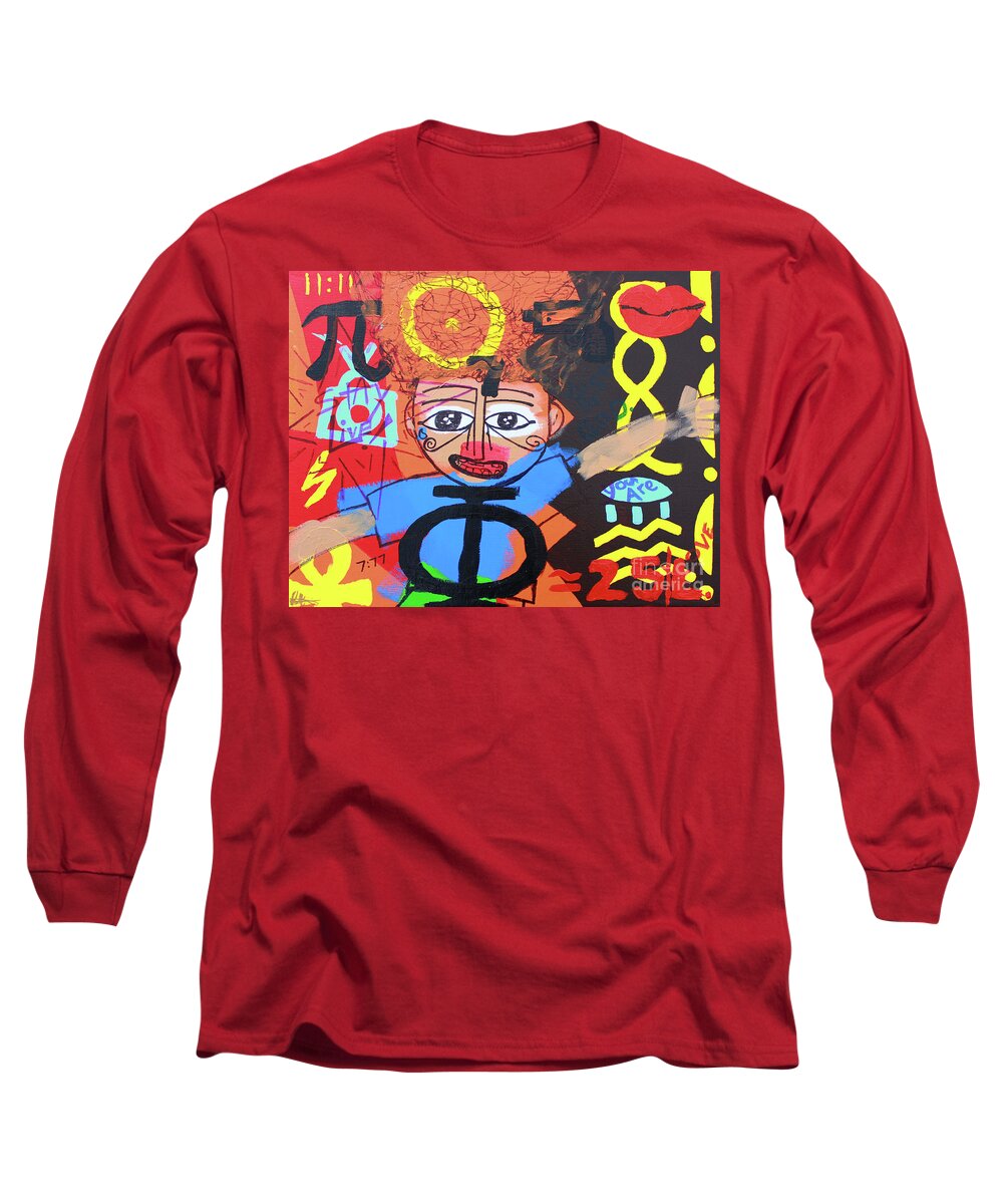  Long Sleeve T-Shirt featuring the painting Children Of Ascension by Odalo Wasikhongo