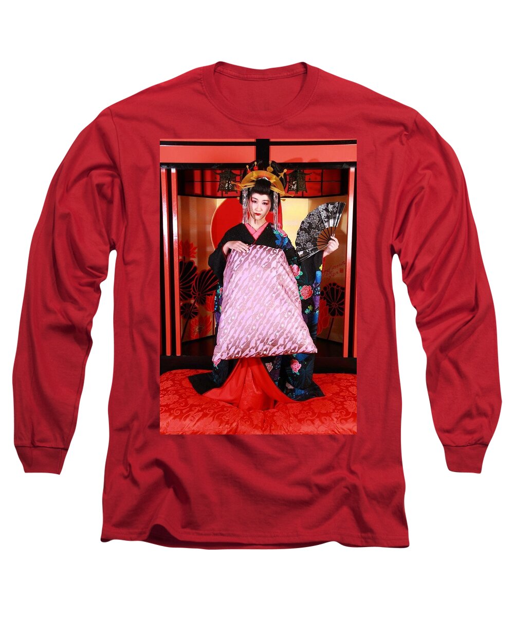  Long Sleeve T-Shirt featuring the photograph Classic Japanese lady by Eri Hashimoto