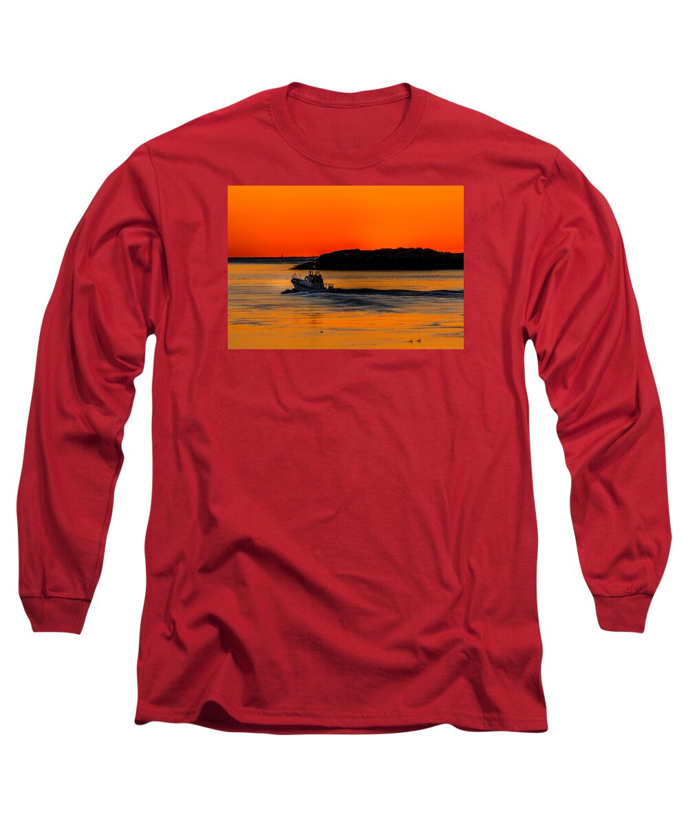 Coast Guard Long Sleeve T-Shirt featuring the photograph Coast Guard by Jerry Cahill