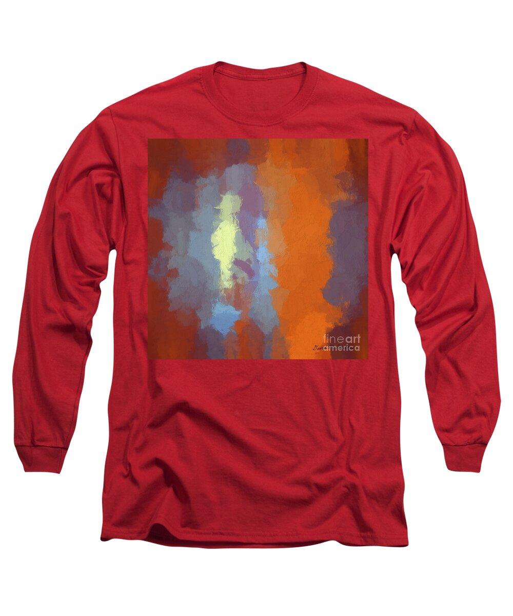 Abstract Long Sleeve T-Shirt featuring the photograph Color Abstraction XXIII SQ by David Gordon