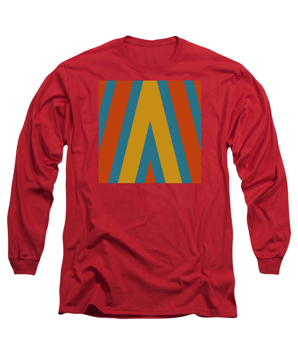 Chevrons Long Sleeve T-Shirt featuring the digital art Colorful Chevrons by Bonnie Bruno