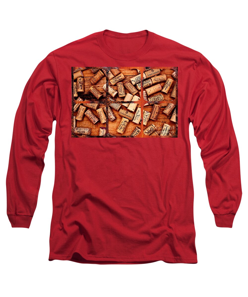 Wine Corks Long Sleeve T-Shirt featuring the photograph Corks and Coasters by Clare Bevan