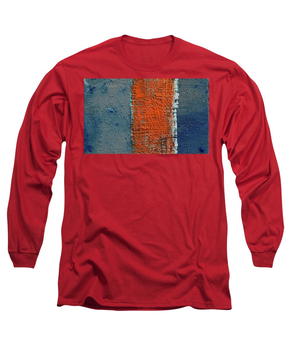Lyrical Abstract Long Sleeve T-Shirt featuring the painting Daily Abstraction 217123001B by Eduard Meinema
