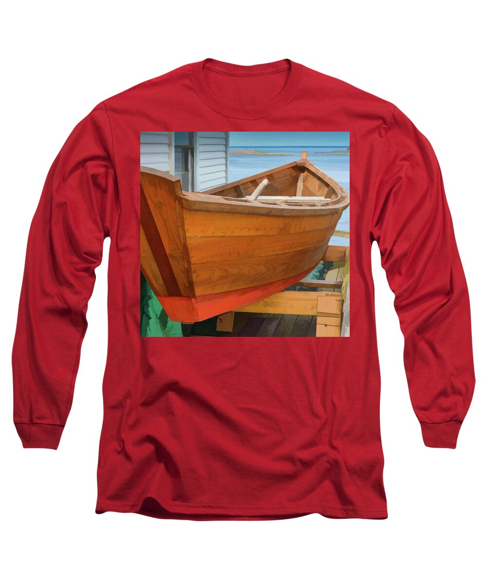 Boat Long Sleeve T-Shirt featuring the photograph Dory by David Thompsen