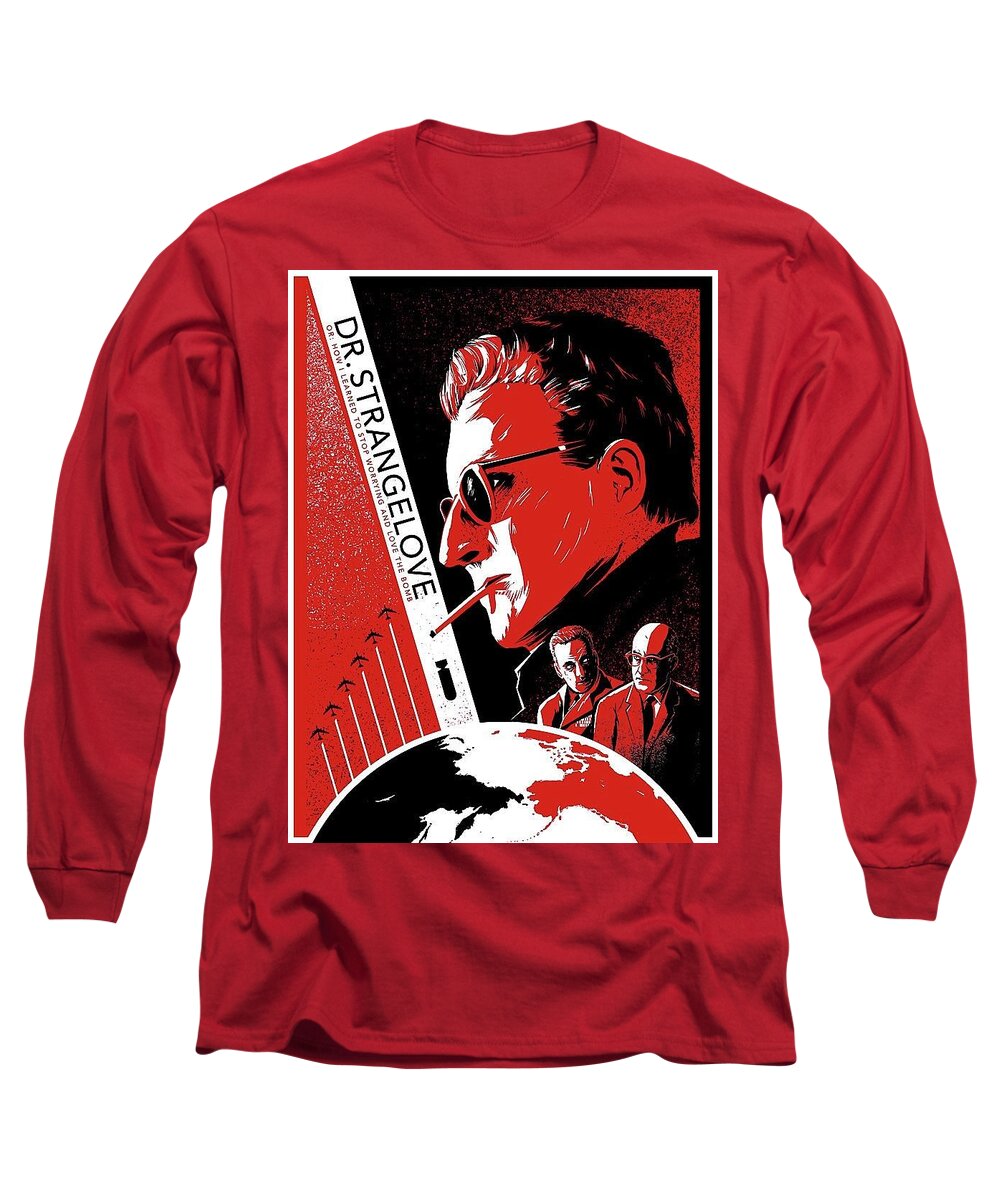Dr. Strangelove Theatrical Poster Number Three 1964 Long Sleeve T-Shirt featuring the photograph Dr. Strangelove theatrical poster number three 1964 by David Lee Guss