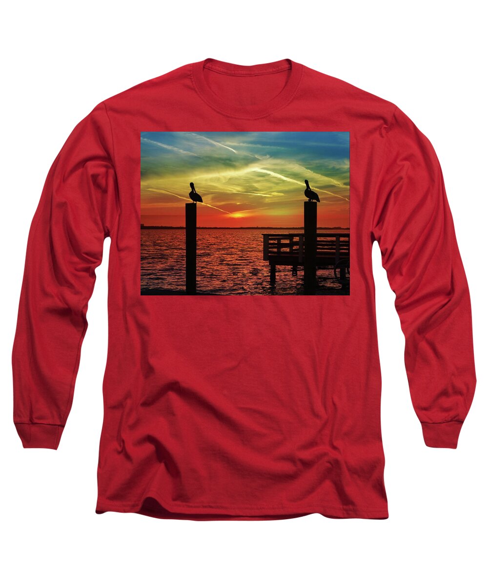 Sunset Long Sleeve T-Shirt featuring the photograph Dunedin Sunset by Stoney Lawrentz