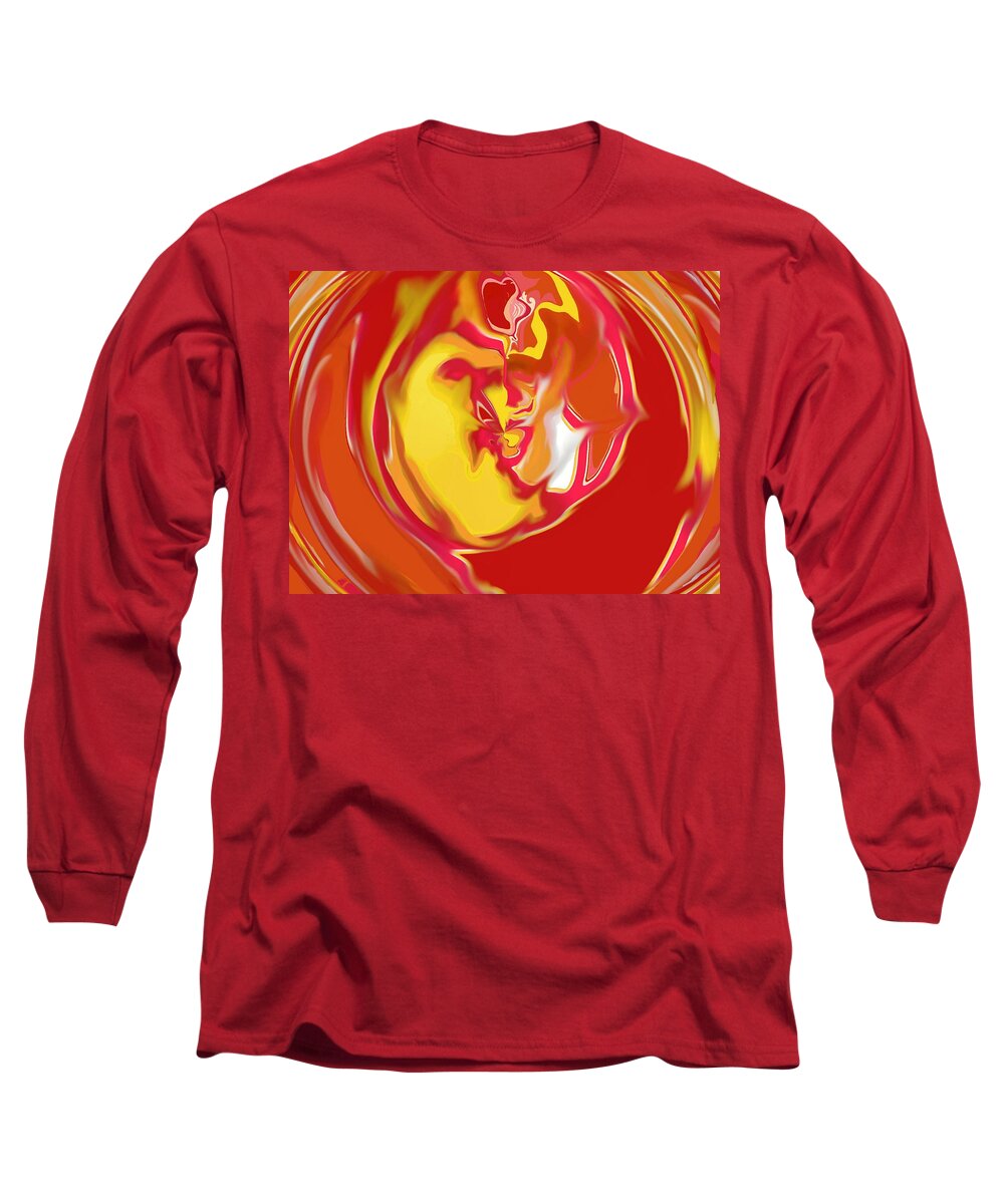 Embryonic Long Sleeve T-Shirt featuring the digital art Embryonic by Julia Woodman