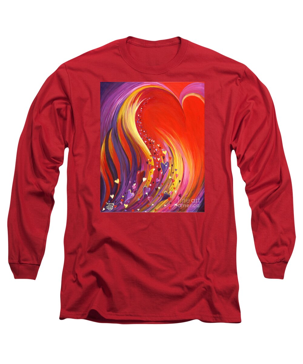 Love Long Sleeve T-Shirt featuring the painting Arise My Love by Nancy Cupp