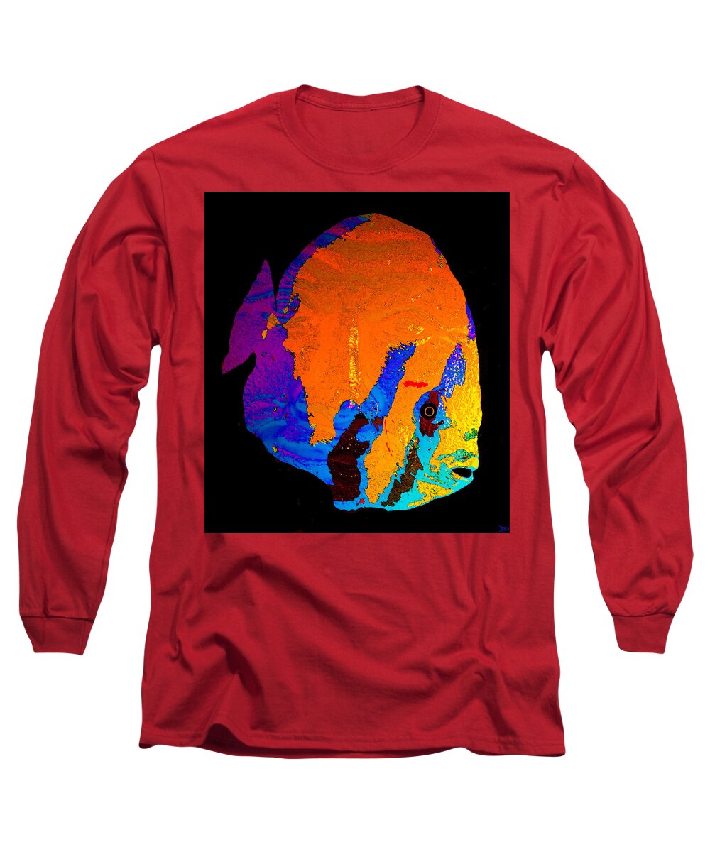 Art Long Sleeve T-Shirt featuring the painting Facing the fish by David Lee Thompson