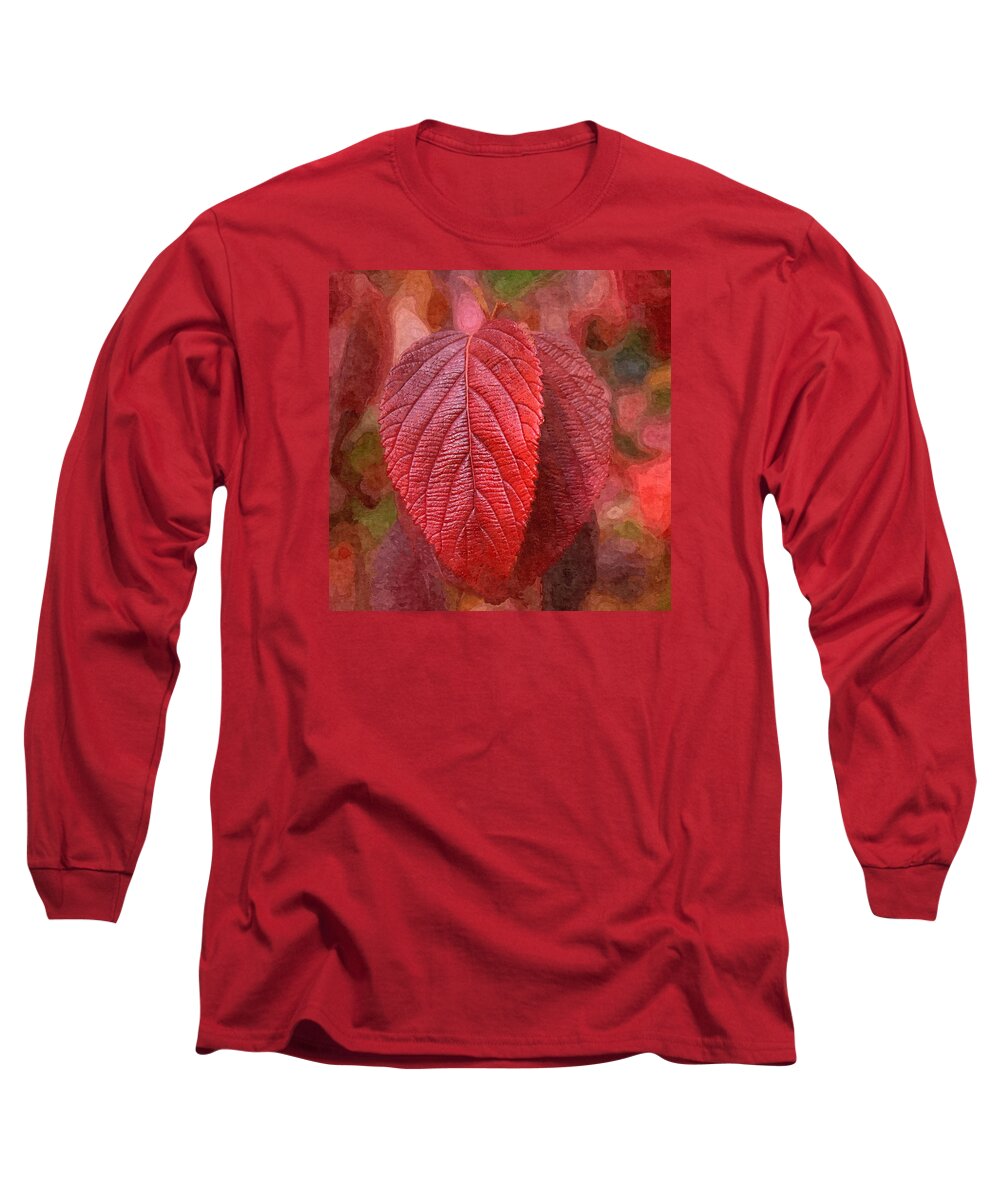 Crimson Long Sleeve T-Shirt featuring the photograph Fall Crimson by Nick Kloepping