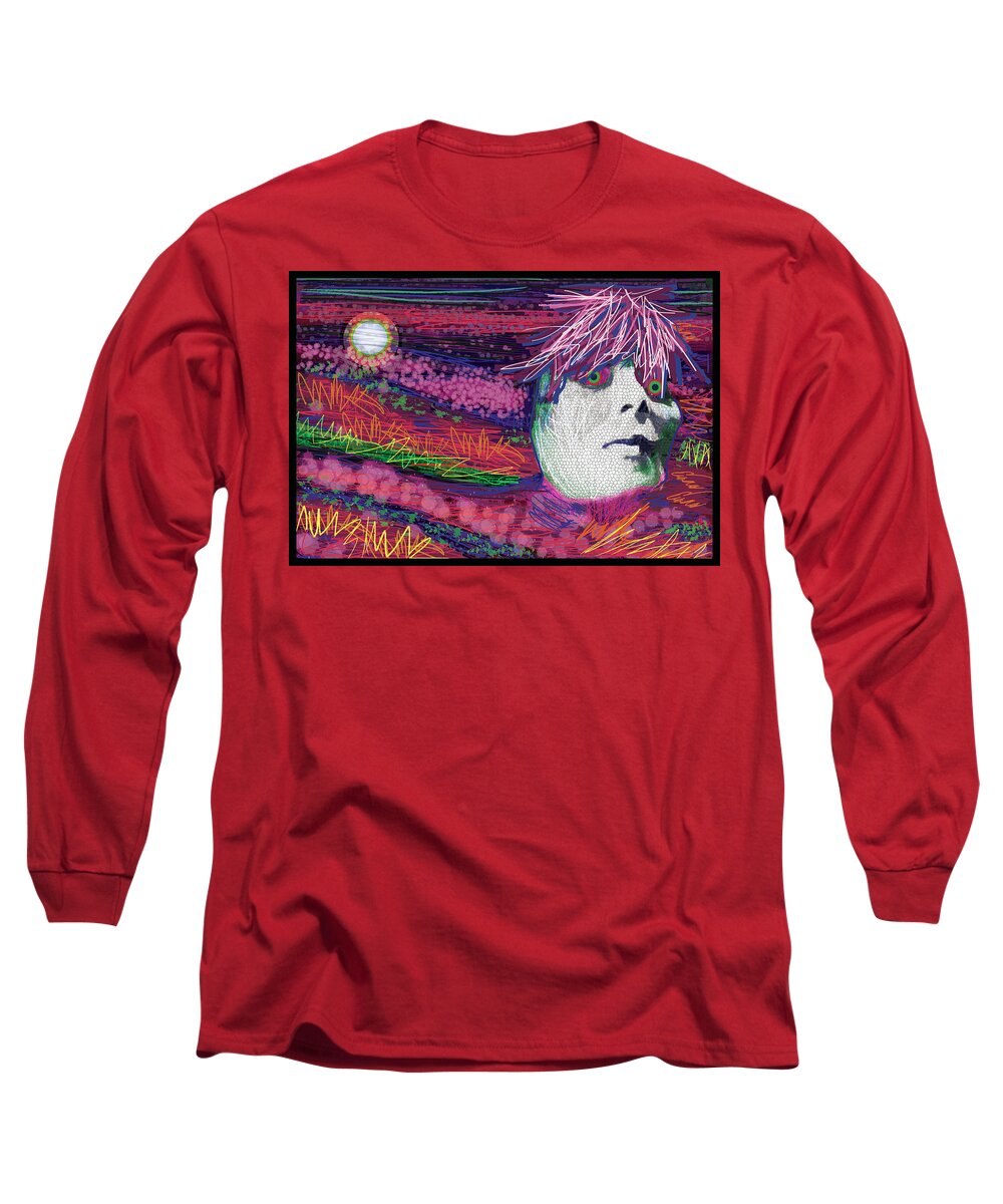 Icon Portrait Long Sleeve T-Shirt featuring the digital art Frozen Backwards In Time by Rod Whyte