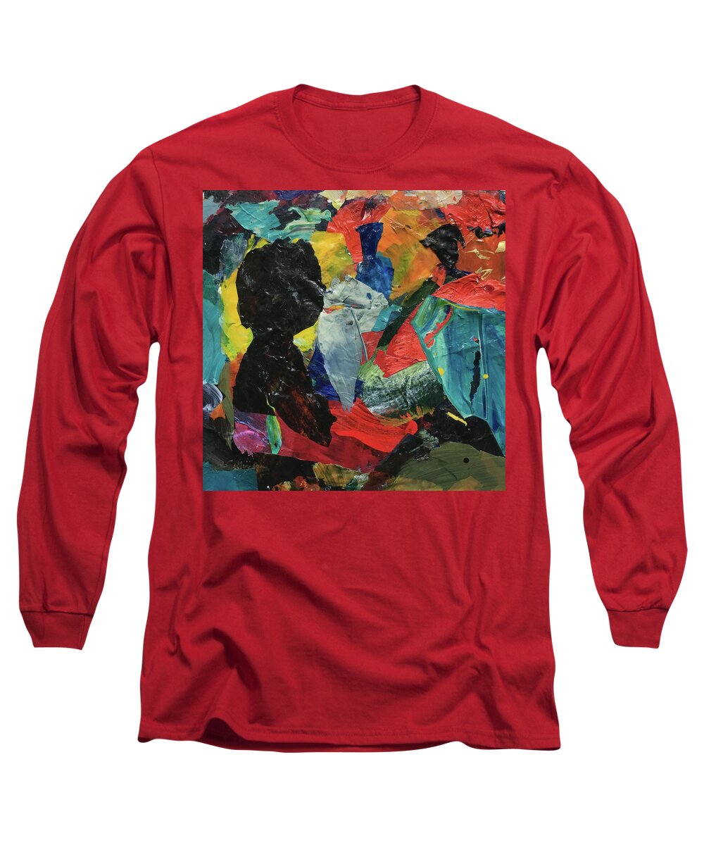 Gullah Long Sleeve T-Shirt featuring the painting Generations by Mary Sullivan