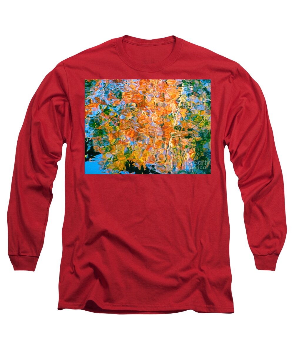  Colorful Liquid Long Sleeve T-Shirt featuring the photograph Grateful Heart by Sybil Staples