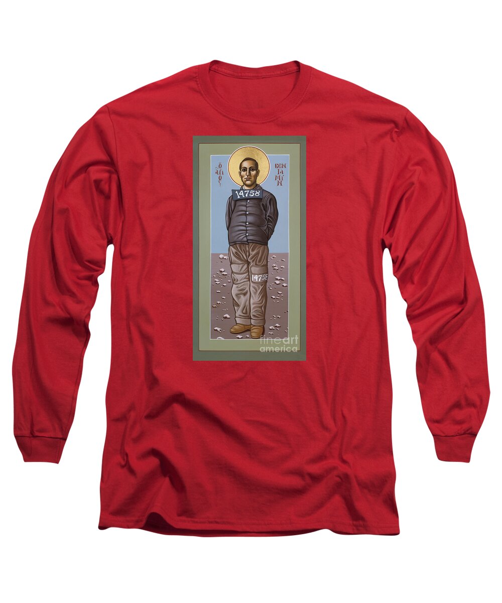 Holy Prophet Benjamin Salmon Long Sleeve T-Shirt featuring the painting Holy Prophet Benjamin Salmon 083 by William Hart McNichols