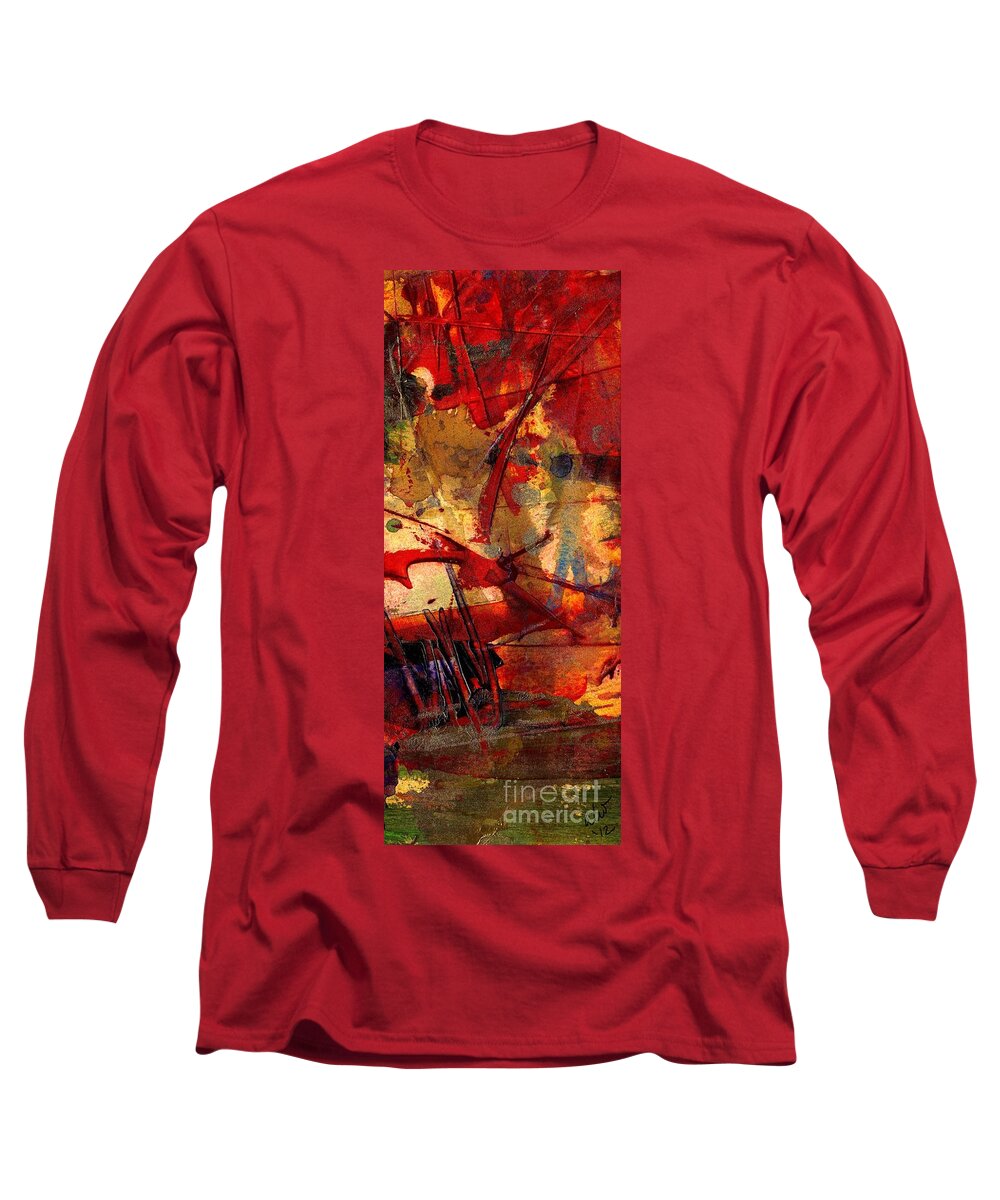 Acrylic Long Sleeve T-Shirt featuring the painting In Wisdom Valley by Angela L Walker