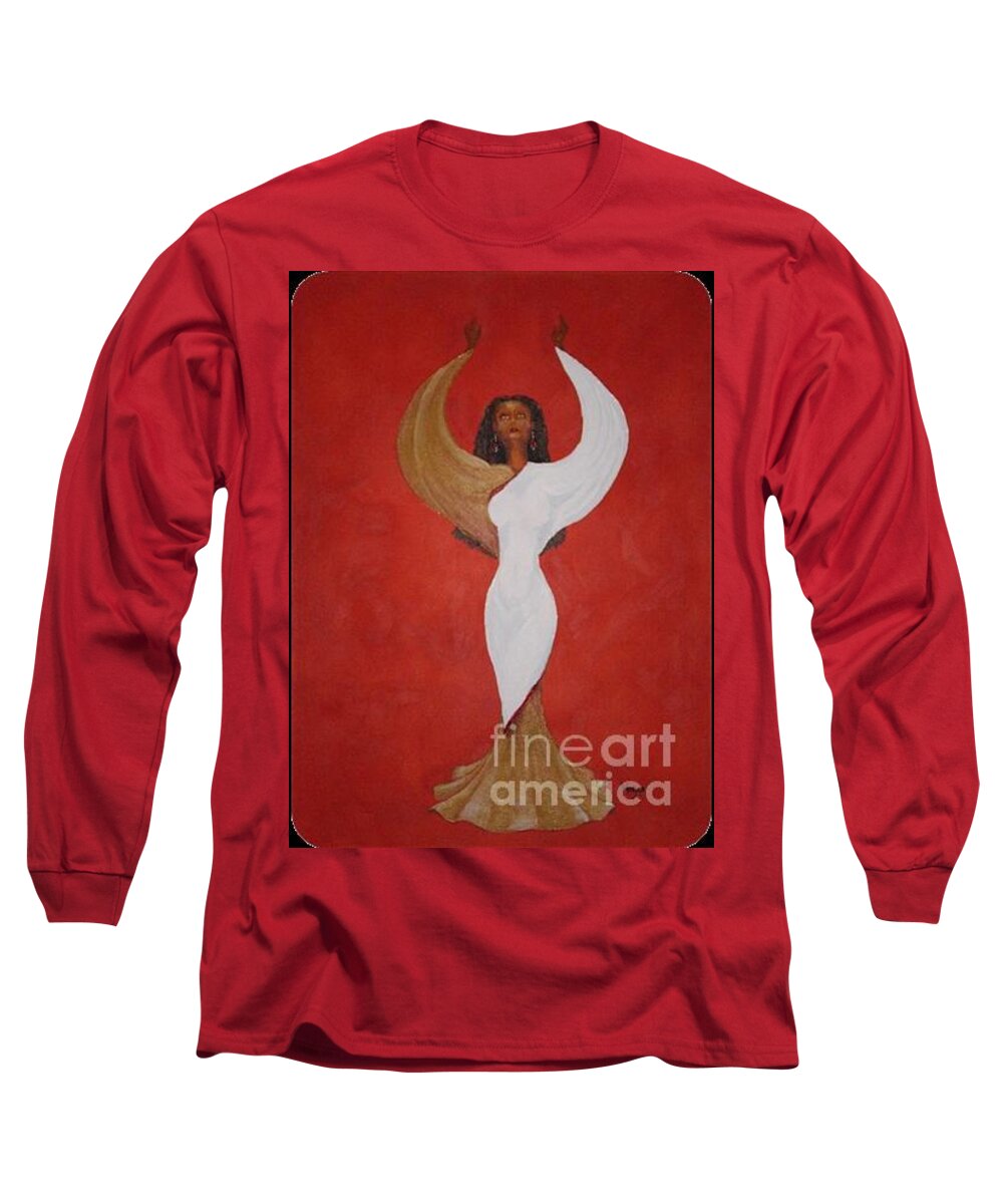 Joy Long Sleeve T-Shirt featuring the painting JOY by Barbara Hayes