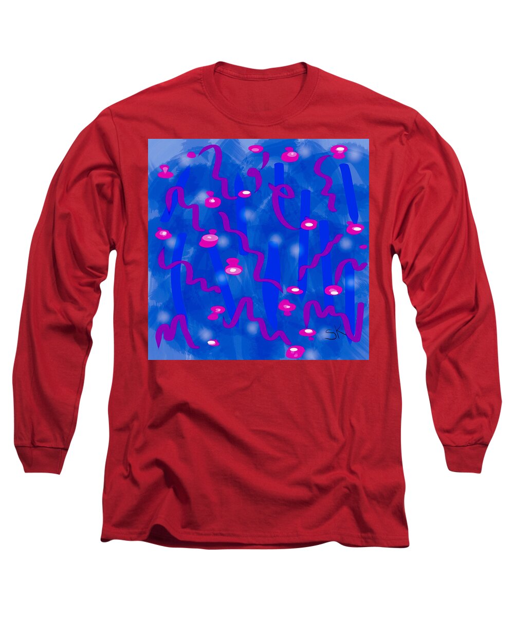 Abstract Long Sleeve T-Shirt featuring the digital art Light Energy by Sherry Killam