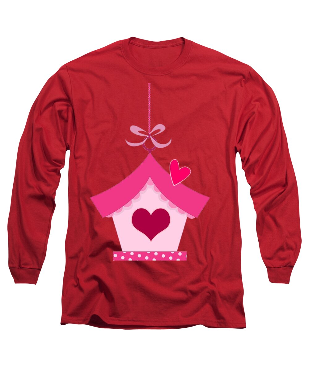 Love Long Sleeve T-Shirt featuring the painting Love House T-shirt by Herb Strobino