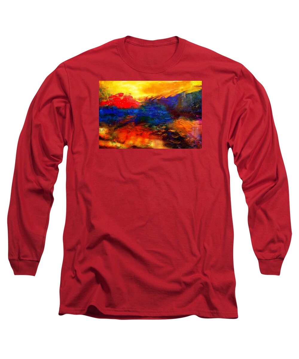 Landscape Long Sleeve T-Shirt featuring the digital art Lyrical Landscape by Serenity Studio Art