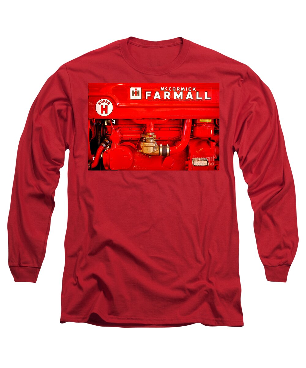 Mccormick Long Sleeve T-Shirt featuring the photograph McCormick Farmall Super H by Olivier Le Queinec
