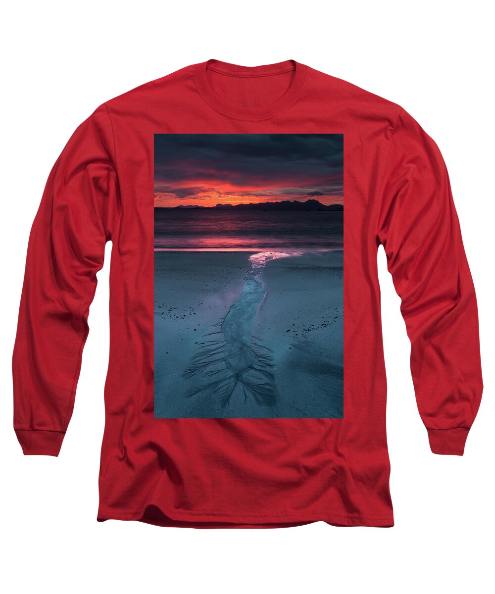  Long Sleeve T-Shirt featuring the photograph Mellon Udrigle sunrise 2 by Anita Nicholson