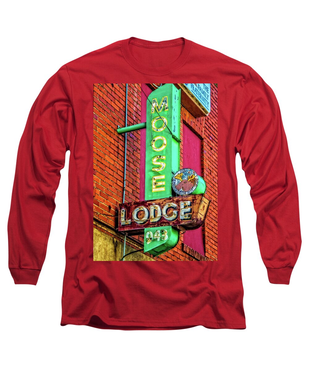 Moose Lodge Long Sleeve T-Shirt featuring the photograph Moose Lodge 943 by Ed Broberg