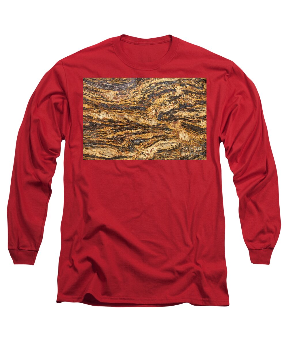 Granite Long Sleeve T-Shirt featuring the photograph New Magma granite by Anthony Totah
