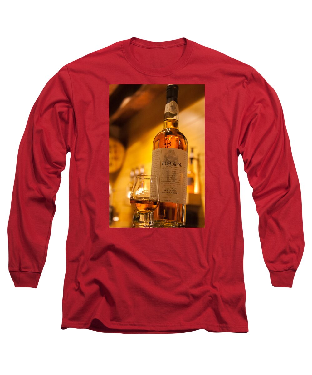Oban Long Sleeve T-Shirt featuring the photograph Oban Whisky by Kathleen McGinley