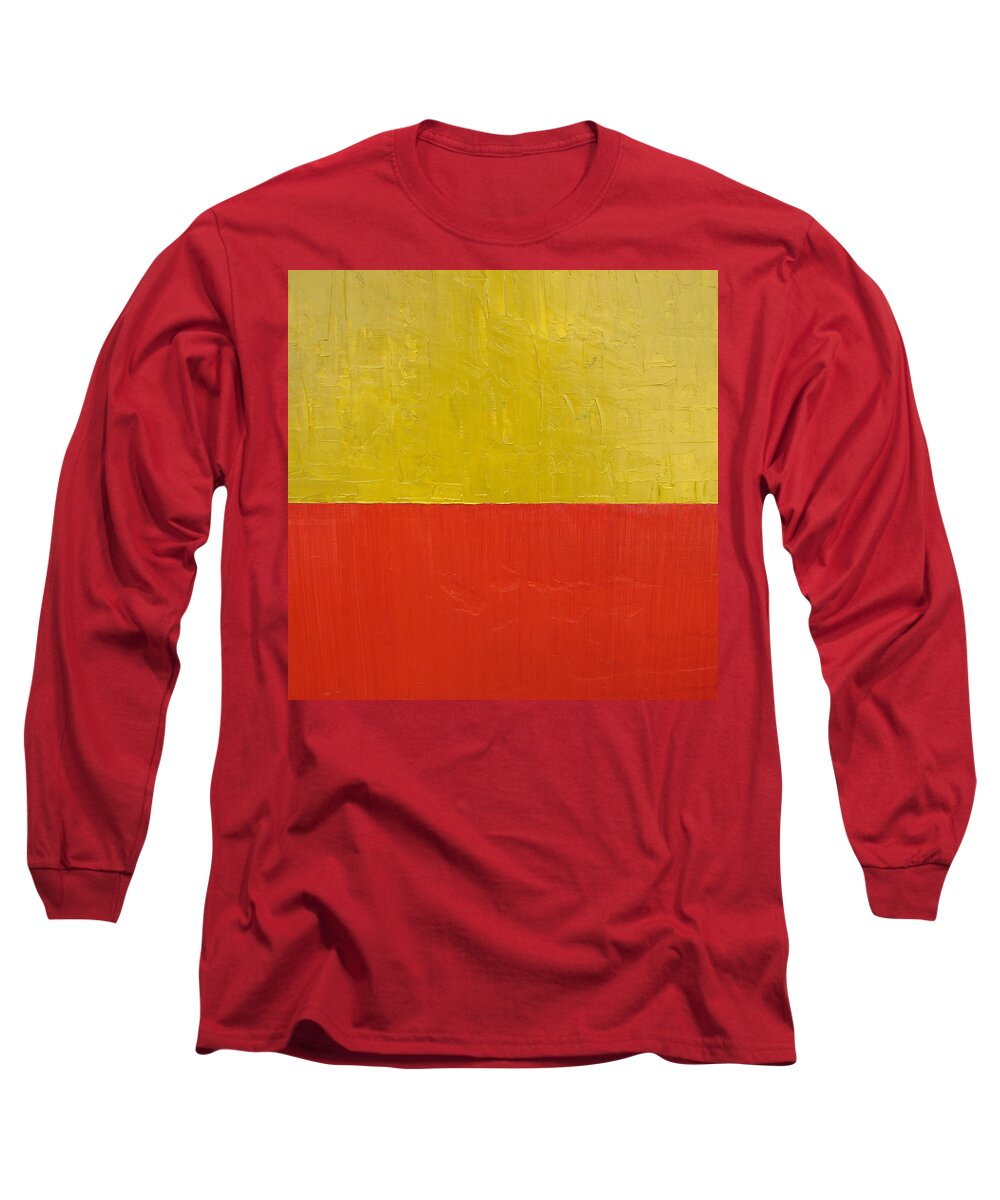 Red Long Sleeve T-Shirt featuring the painting Olive Fire Engine Red by Michelle Calkins